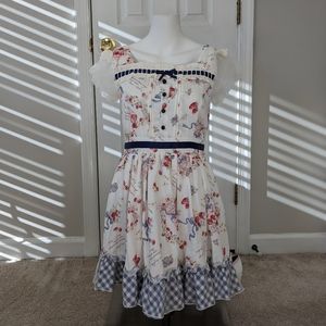 Liz Lisa Strawberry Parfait Dress OP in White and Blue